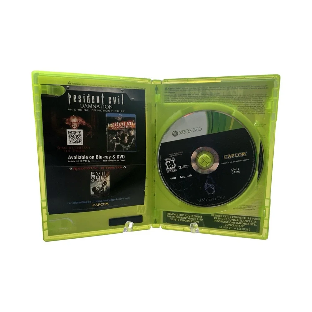 Resident Evil‎ 6 Xbox 360 Capcom Survival Horror Action Video Game NTSC 2012 CIB